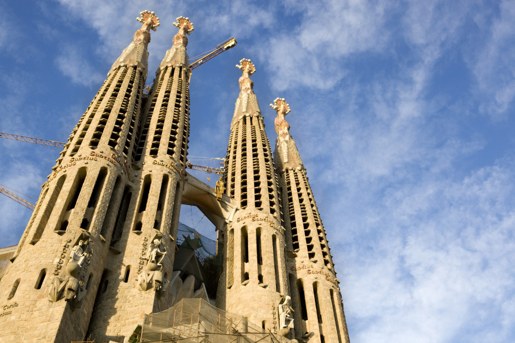 Sagrada Familia Passion façade horizontal view